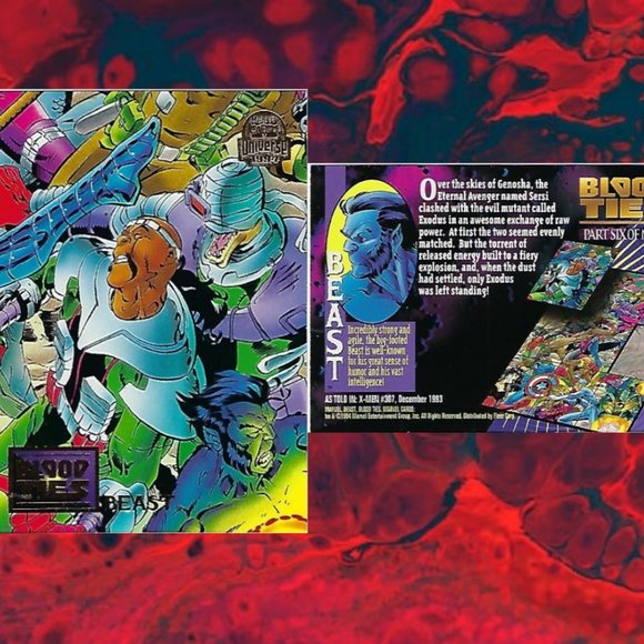 1994 Marvel Trading Cards - Blood Ties Full Set of 9 - Picture 8 of 11